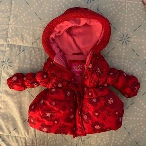 Flower puffer jacket